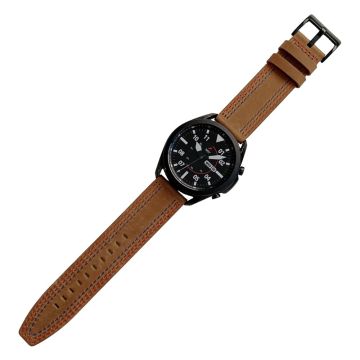 22mm Universal genuine leather watch strap - Brown