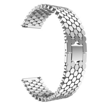 22mm Universal stainless steel honeycomb style watch strap - Silver