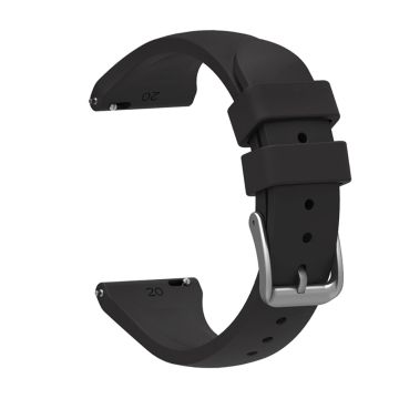 20mm Universal silicone watch strap - Black