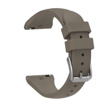 20mm Universal silicone watch strap - Coffee