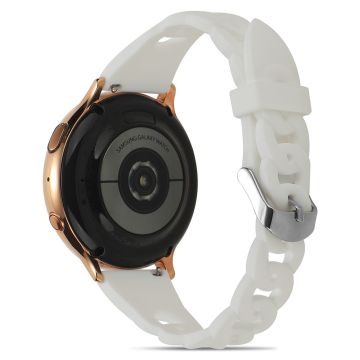 20mm Universal cool circle design silicone watch strap - White