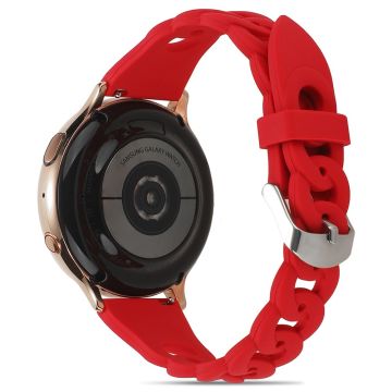 20mm Universal cool circle design silicone watch strap - Red