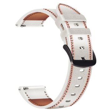 22mm Universal microfiber leather watch strap - White