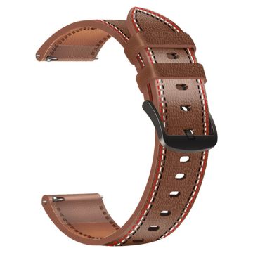 22mm Universal microfiber leather watch strap - Brown