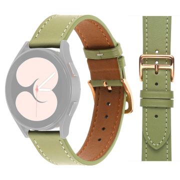 20mm Universal textured genuine leather watch strap - Green