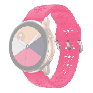 20mm Universal plum blossom silicone watch strap - Luminous Pink