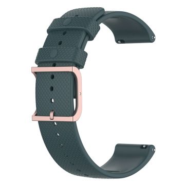 20mm Universal dots design silicone watch strap - Dark Green