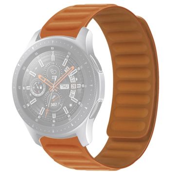 20mm Universal silicone magnetic lock watch strap - Golden-brown