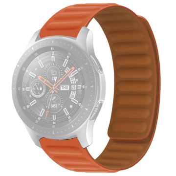 20mm Universal silicone magnetic lock watch strap - Orange