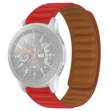 20mm Universal silicone magnetic lock watch strap - Red