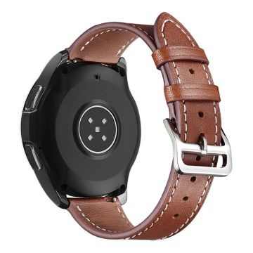 20mm Universal genuine leather watch strap - Brown