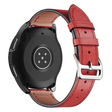 20mm Universal genuine leather watch strap - Red