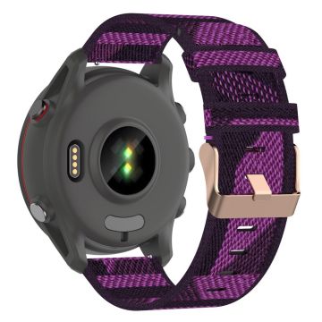 22mm Universal nylon watch strap - Purple Stripe