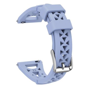 20mm Universal tower design silicone watch strap - Light Purple