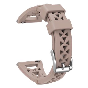 20mm Universal tower design silicone watch strap - Khaki