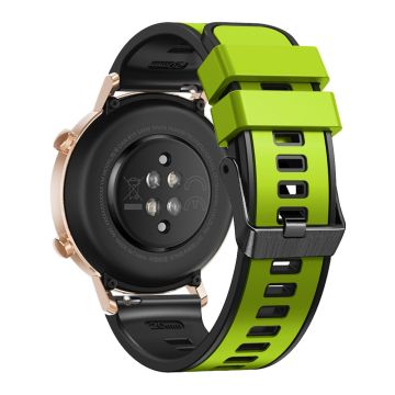 20mm Universal dual color watch strap - Lime / Black