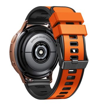 20mm Universal dual color watch strap - Orange / Black