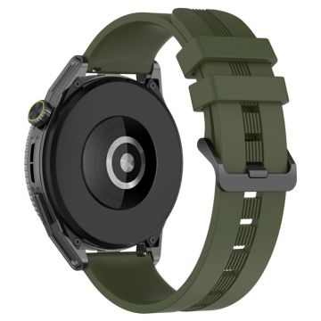 20mm Universal textured silicone watch strap - Dark Green