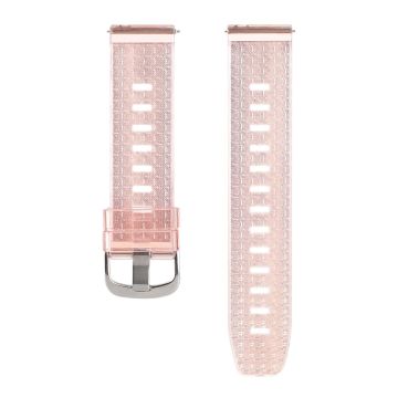 22mm silicone strap for Xiaomi / Samsung / Huawei watch - Transparent Pink