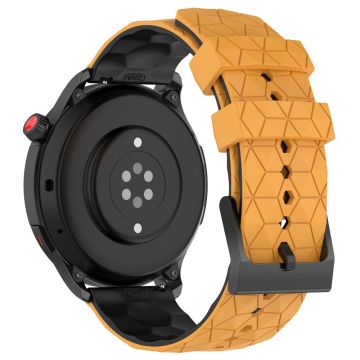 20mm Universal dual color football pattern style strap - Yellow / Black