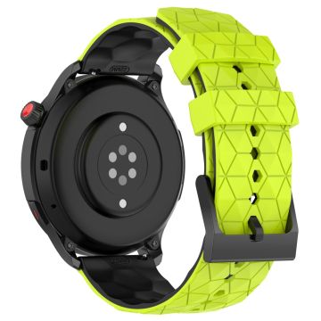 20mm Universal dual color football pattern style strap - Lime / Black