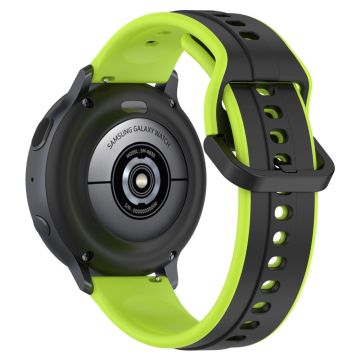 20mm Universal dual color silicone strap - Black / Lime