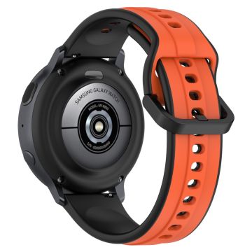 20mm Universal dual color silicone strap - Orange / Black