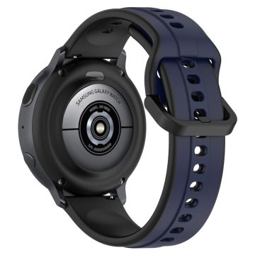 20mm Universal dual color silicone strap - Midnight Blue / Black