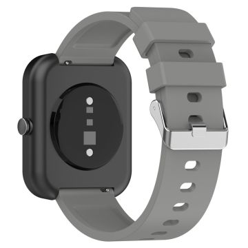 20mm Universal silicone strap with stainless steel buckle - Grey