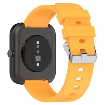 20mm Universal silicone strap with stainless steel buckle - Yellow