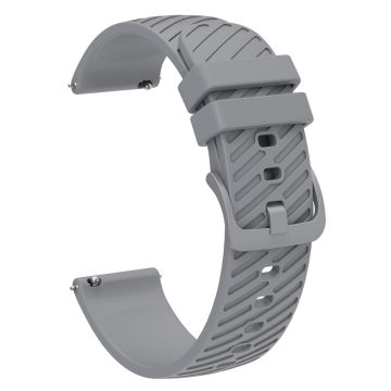 22mm Universal texture pattern silicone strap - Grey