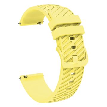 20mm Universal texture pattern silicone strap - Yellow