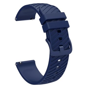 20mm Universal texture pattern silicone strap - Midnight Blue