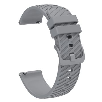 20mm Universal texture pattern silicone strap - Grey