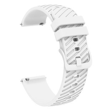 20mm Universal texture pattern silicone strap - White