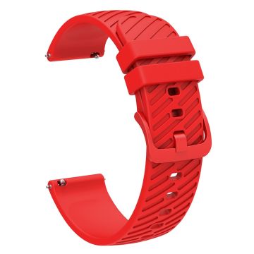 20mm Universal texture pattern silicone strap - Red