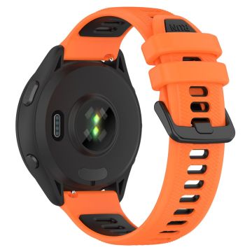 20mm Universal dual color silicone strap - Orange / Black