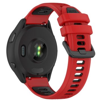 20mm Universal dual color silicone strap - Red / Black