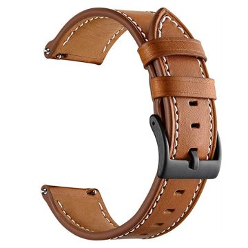 22mm Universal Genuine Cowhide leather strap - Brown