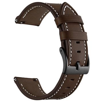 22mm Universal Genuine Cowhide leather strap - Coffee