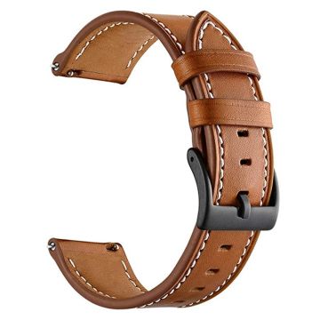 20mm Universal Genuine Cowhide leather strap - Brown