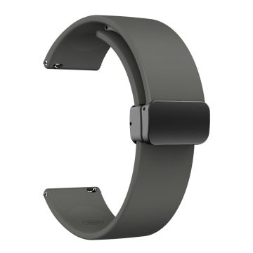 20mm Universal Silicone strap with folding black buckle - Space Grey