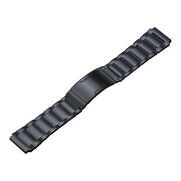 22mm Universal 3 bead titanium steel strap - Black