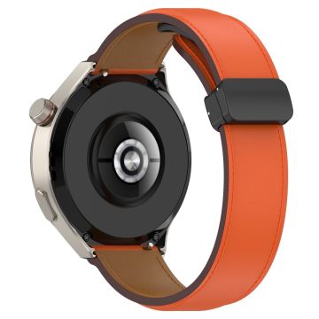 22mm Universal genuine leather strap - Orange