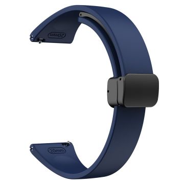 22mm Universal silicone sport strap with black magnetic buckle - Midnight Blue