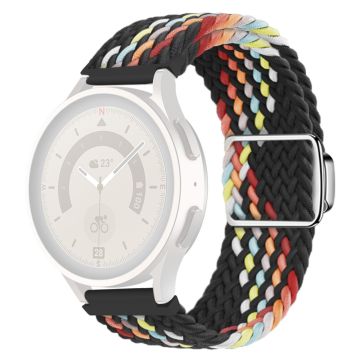 22mm Universal nylon strap with magnetic buckle - Black Rainbow