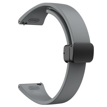 20mm Universal silicone strap with black buckle - Space Grey