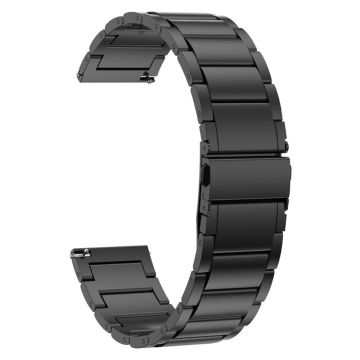 22mm Universal titanium alloy strap with frontier flat buckle - Black