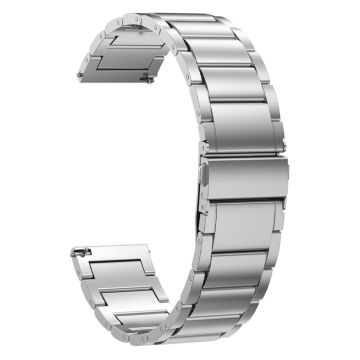 22mm Universal titanium alloy strap with frontier flat buckle - Silver