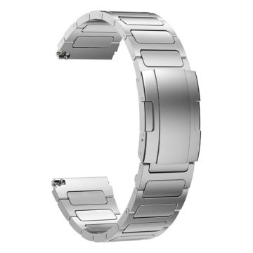 22mm Universal titanium alloy strap with tortoise buckle - Silver